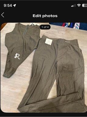 So Real mesh Olive Green bodysuit and Leggings